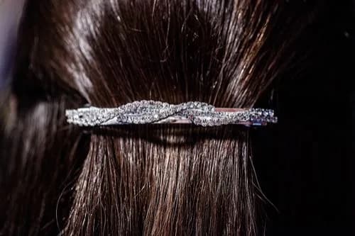 Crystal hair barrette